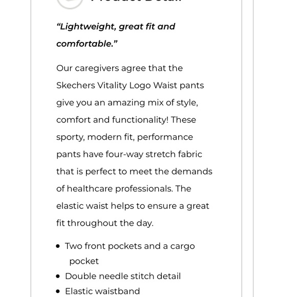 Sketchers scrub bottoms - Picture 3 of 5